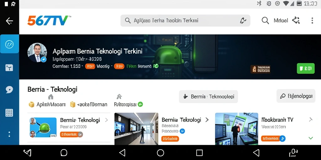 Tampilan antarmuka aplikasi 567TV yang modern dan fungsional.
