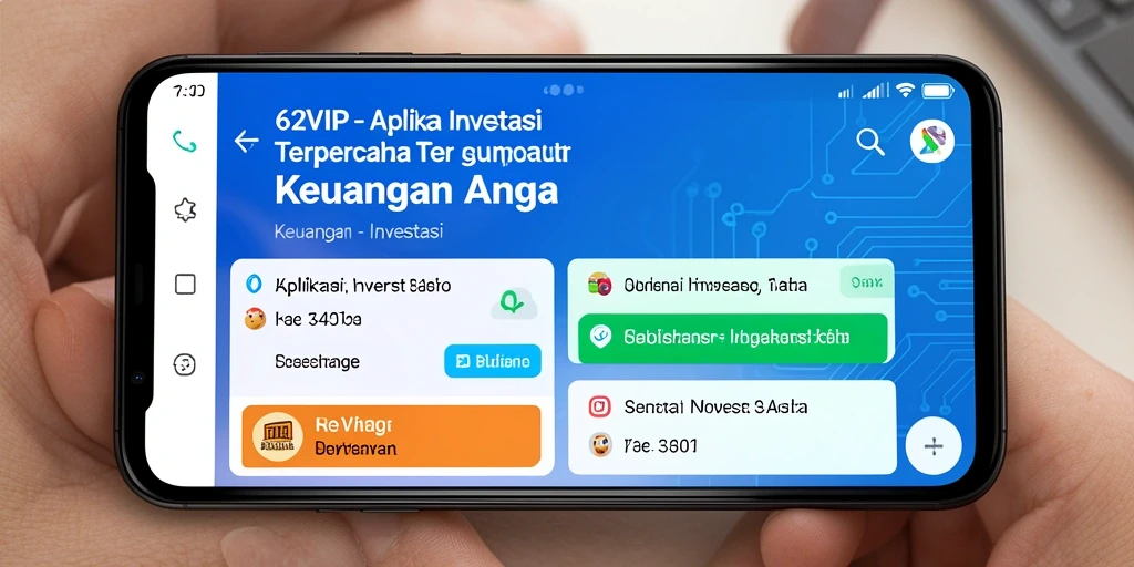 Tampilan antarmuka pengguna 62VIP yang modern dan intuitif.