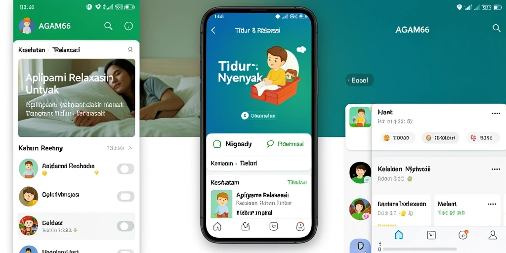 Antarmuka pengguna AGAM66 yang menenangkan untuk tidur lebih baik.