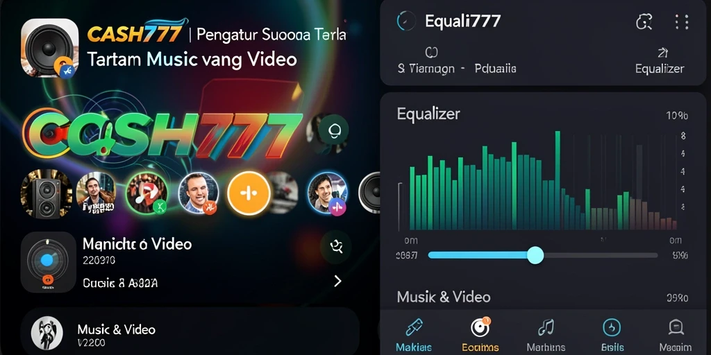 Antarmuka intuitif CASH777 untuk pengaturan Equalizer.