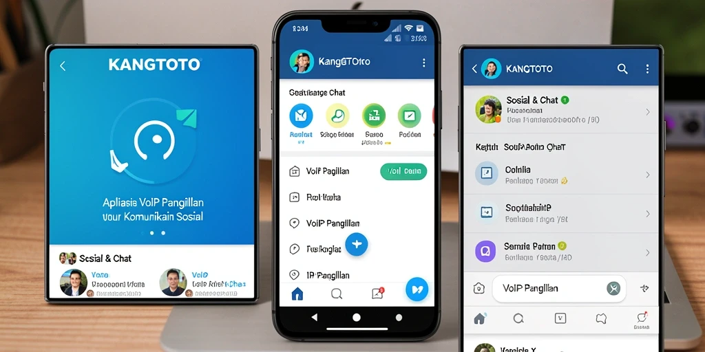 Antarmuka KANGTOTO menampilkan fitur VoIP Panggilan yang inovatif.