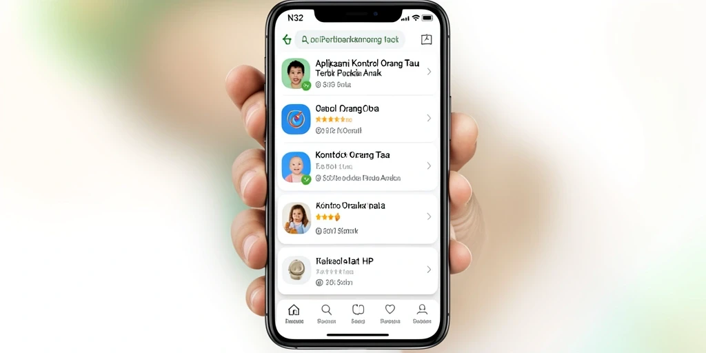 Tampilan antarmuka aplikasi Kontrol Orang Tua N32 yang informatif.