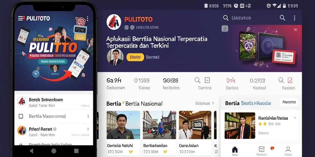 Antarmuka PULITOTO menampilkan berita nasional terbaru dan terpopuler.
